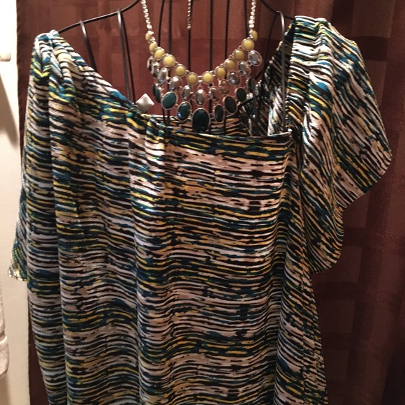 H by Halston One Shoulder Drape Top NWT - Picture 2 of 5